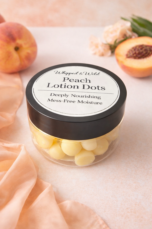 Peach lotion dots